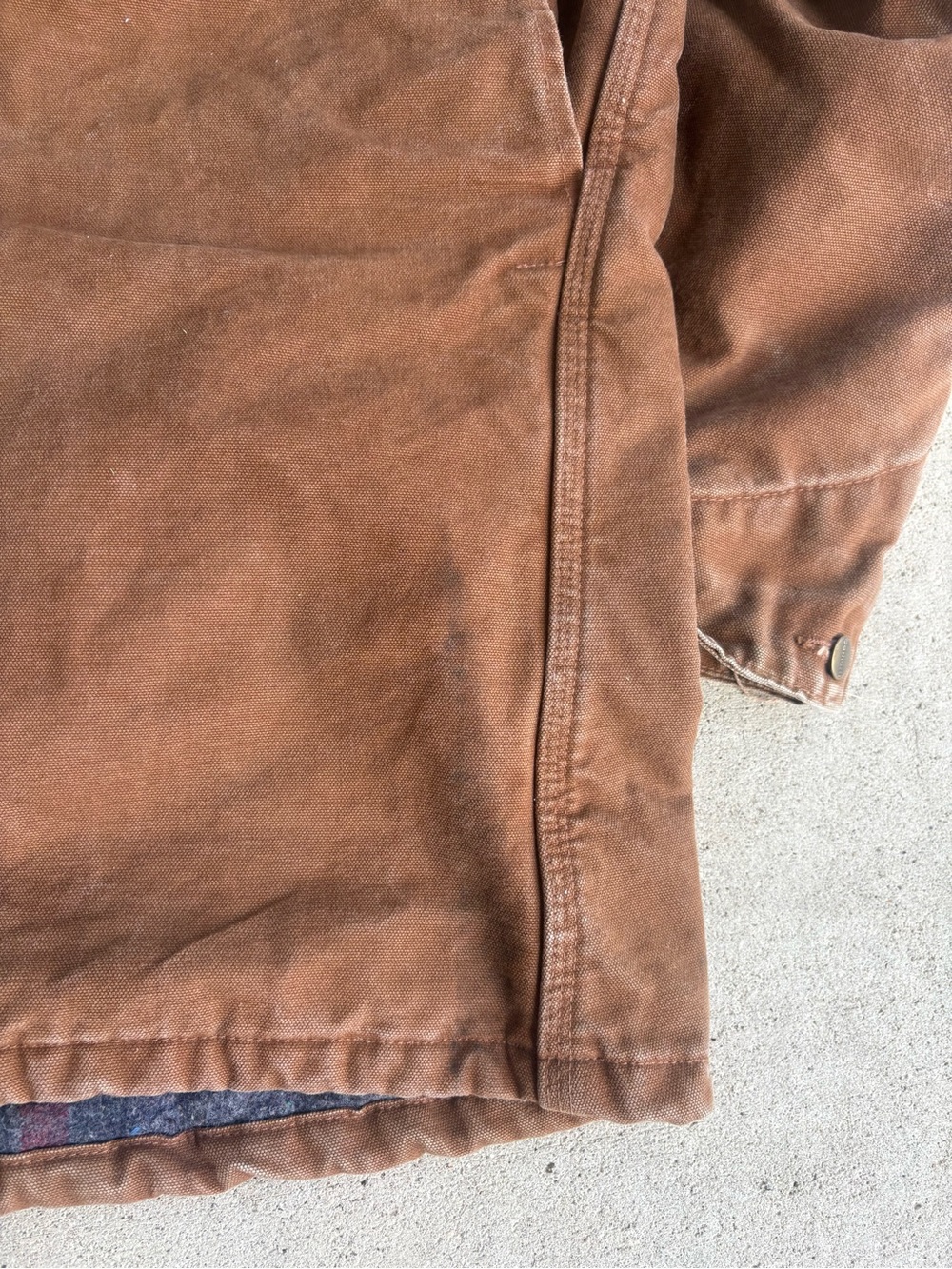Vintage Carhartt C02 BRN Brown Chore Coat Medium - Picture 8 of 8
